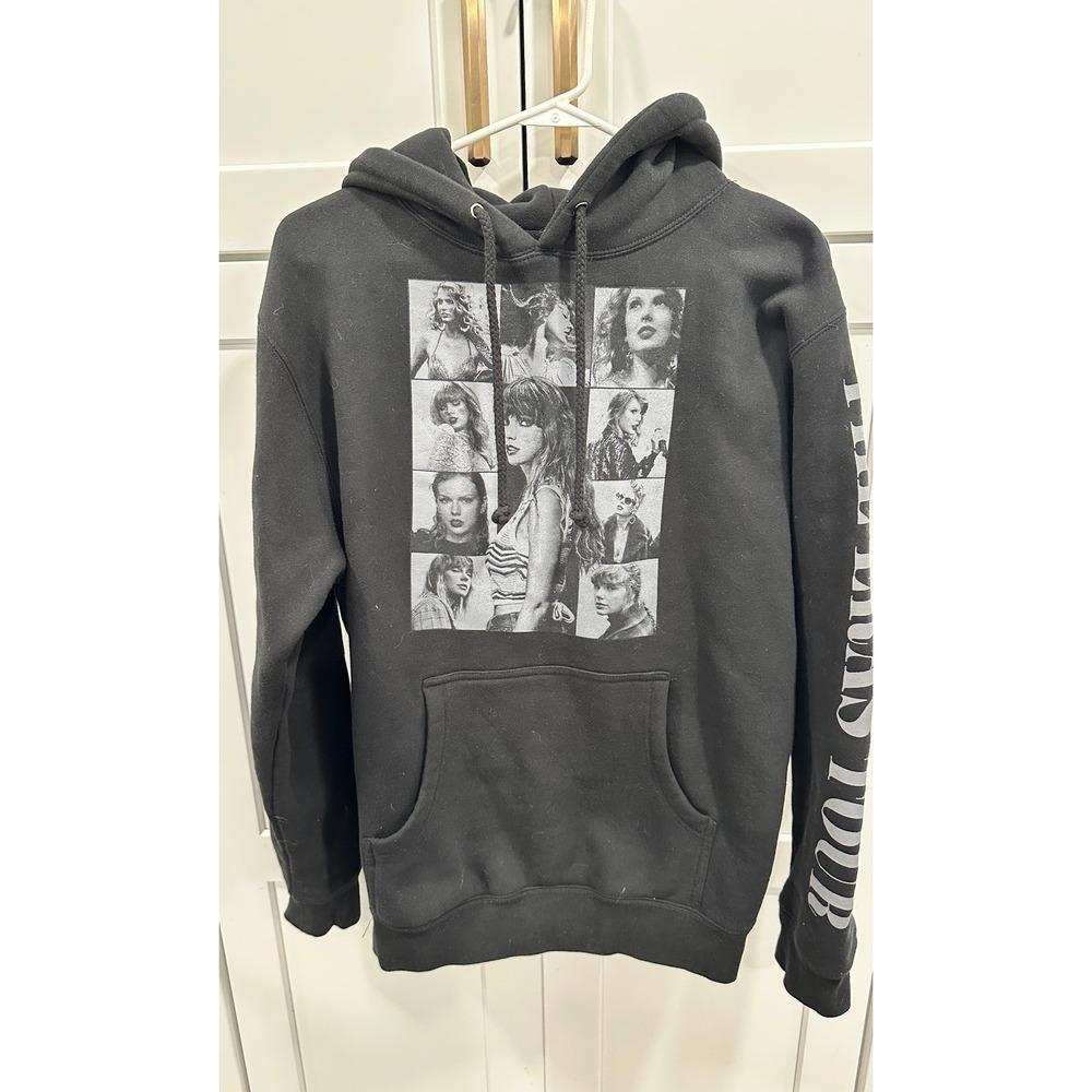 Taylor Swift The Eras Tour Hoodie Black Album Cover Pullover Sweatshirt